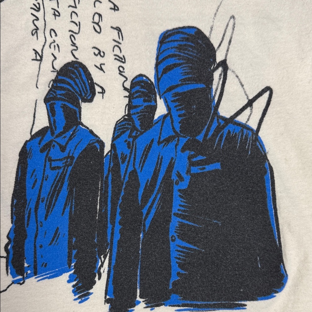 Will of The People a Bella Canvas Artistic Cream Tee with Red and Blue Accents - Picture 5 of 8